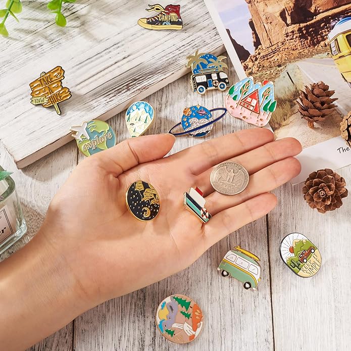 Mixed Enamel Pins for Backpacks, Beadthoven Cute Enamel Brooch Pins Set - Image 6