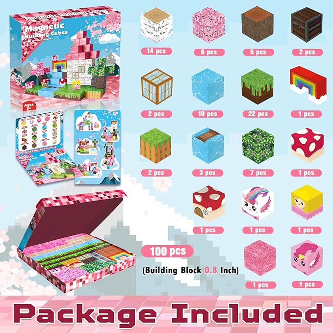 Goody King Magnetic Blocks|100PCS Magnetic Building Cubes, Unicorn Magnet Cubes - Image 2