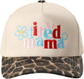 MIRMARU Two-Tone Vintage Canvas Trucker Hats for Men & Women, Adjustable Size Baseball Caps with Trendy Embroidered Design