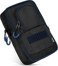 mytag Golf Ball Bag Pouch | Store 12-15 Balls, Golf Valuables Pouch Portable Outfit Organizer Bag Organizer Case Multipocket (Blue/Black)