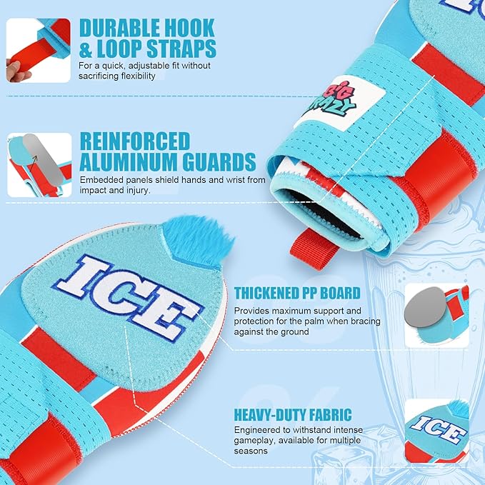 Big Crazy Baseball Sliding Mitt Youth and Adult, Drippy Drip Accessory, Flexible Breathable Durable, Funny Design Beer Bear Ice Cream Cow