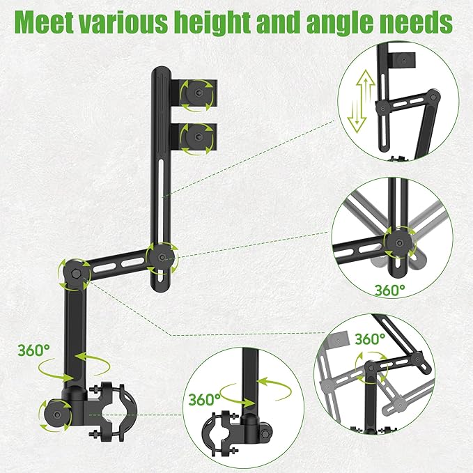 10L0L Heavy Duty Golf Push Cart Umbrella Holder, Super Strong Windproof, Universal Umbrella Stand for Mobility Scooter, Stroller, Wheelchair, Beach Chair