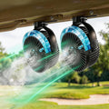 2-Pack Magnetic Golf Cart Misting Fan with Heavy-Duty Strap, 12000mAH Battery Operated Portable Fan with 4 Speeds, LED, Timer, Suitable for EZGO Club Car Yamaha, Golf Cart & Camping Accessories 2026