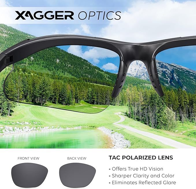 Xagger Kids Youth Polarized Sports Sunglasses for Boys Girls Baseball Softball Glasses TR90 Frame