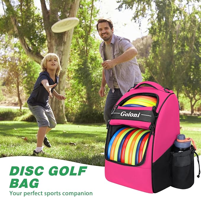 Disc Golf Bag Holds 23+ Discs,Durable Disc Golf Backpack with cooler compartment,Large Capacity Frisbee Bags
