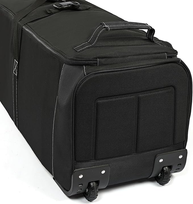 ZEEMO Golf Travel Bag, Full-Open Protective & Wheeled Airline-Approved Case for Clubs, Cart&StandBag, Soft-Sided Waterproof Cover Made of Heavy Duty Oxford
