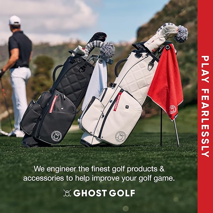 Ghost Golf Magnetic Towel (Greenside) - Premium Ultra-Absorbent Microfiber Golf Towel with Magnet for Golf Carts or Clubs - 18" x 18" Golfing Gear - Waffle Weave Pattern (Forest Camo)