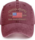 250 Anniversary USA Hat Baseball Cap for Men Women Embroidered