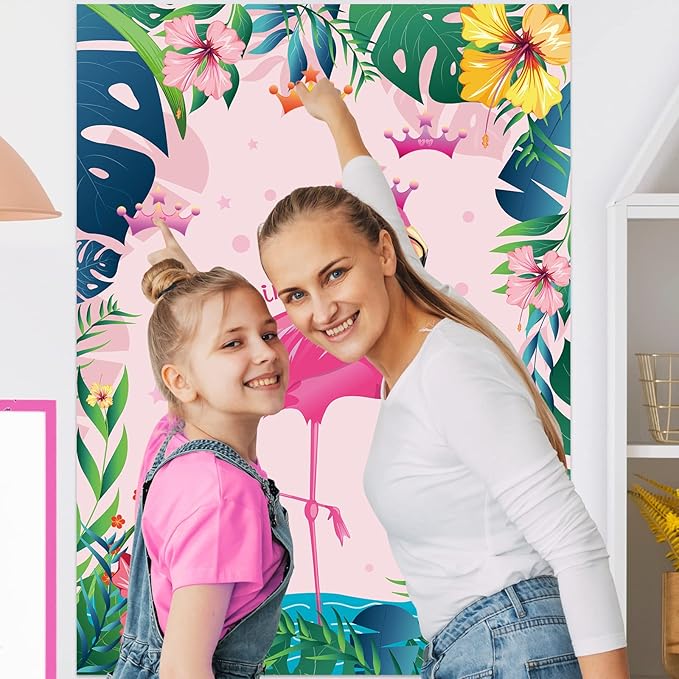 ASTARON Pin The Crown on The Flamingo, Flamingo Theme Party Game - Image 4