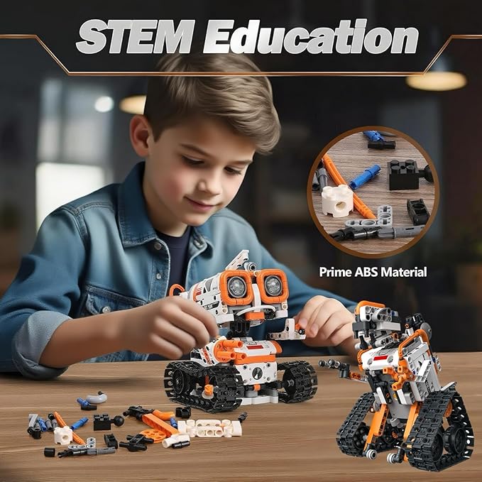 STEM Robotics Kit for Kids Ages 8-12 8-14+, 5-in-1 Remote/APP Control Coding - Image 3