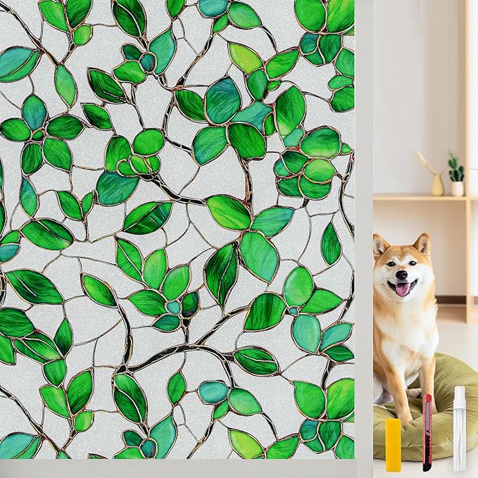 Window Privacy Film Stain Glass Window Film Rainbow Window Film Window clings by Countewolwindowfilm