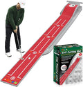 Mini Golf Putting Mat - Indoor/Outdoor with Ball Return Alignment Guide & Durable Velvet Crystal Mat Golf Accessories for Men Enjoy Speedy Wrinkle-Resistant Putting Fun