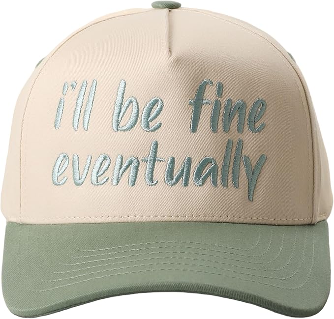 MIRMARU Two-Tone Vintage Canvas Trucker Hats for Men & Women, Adjustable Size Baseball Caps with Trendy Embroidered Design