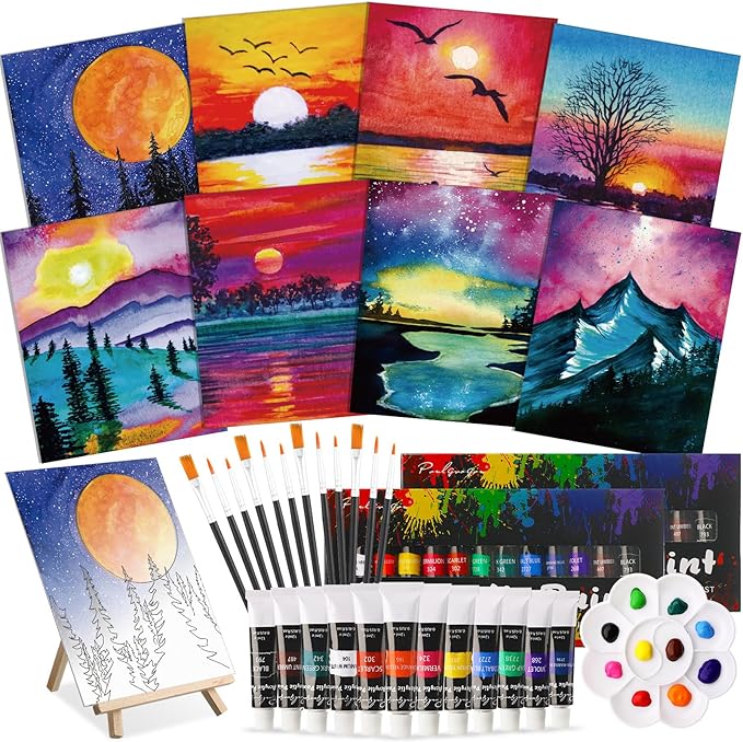 Cholemy 36 Pcs Paint and Sip Kit by Cholemy