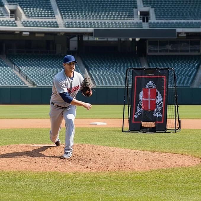 Garvee 2-in-1 Baseball Pitching and Rebounder Net, with Zone – Pitchback Trainer for Throwing, Fielding, and Practice Drills