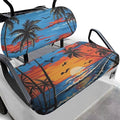 Bulopur Tropical Palm Tree Sunset Golf Cart Seat Covers for EZGO TXT RXV/Club Car DS Precedent Golf Car Seat Cushion Cover and Backrest Cover Sets 2 Piece Golfcart Accessories
