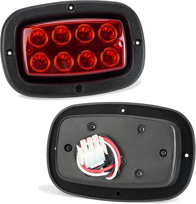 10L0L Golf Cart Taillight Kit for Yamaha G14 G16 G19 G22 Club Car DS with 3 Wire Wiring Plug Turn Signal And Brake Light Golf Cart Rear Tail Light OEM: 1017035
