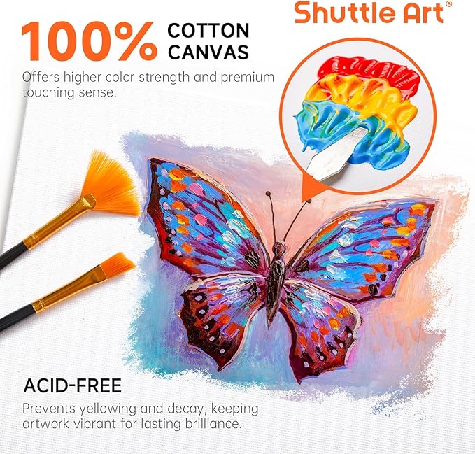 Shuttle Art Painting Canvas Panel, 36 Multi Pack, 11x14 inch, 100% Cotton Art - Image 4