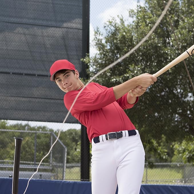 Champion Sports Deluxe Batting Tee – Adjustable Rubber Baseball & Softball Tee on Home Plate, Multiple Styles