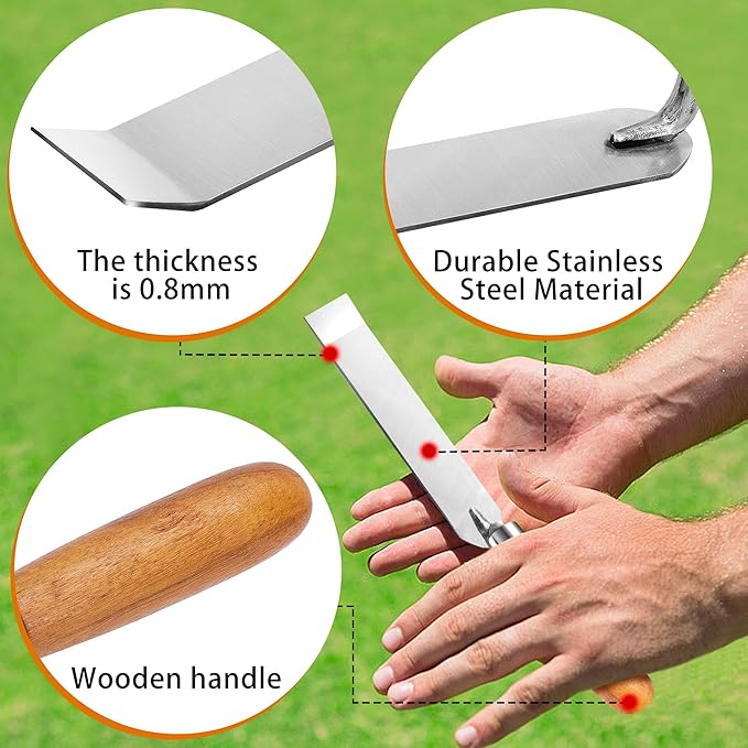 RunNico Baseball Dig Out Tools, Sturdy Anchor Clean Out Tool, Portable Base Digging Accessories for Outdoor Baseball and Softball Field Training Playing and Cleaning