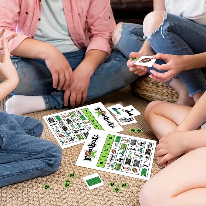 Football Party Bingo Game Cards, Sport Themed Bingo Card - Image 4