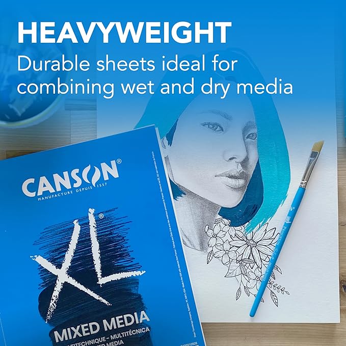 Canson XL Series Mixed Media Pad, Side Wire, 9x12 inches, 60 Sheets – - Image 2