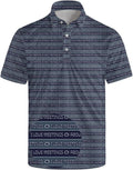 Golf Polo Shirts for Men Funny Print Short Sleeve Golf Shirts Performance Golf Polos