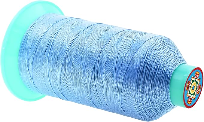Mandala Crafts Bonded Nylon Thread Light Blue Heavy Duty Sewing Threads - Image 2