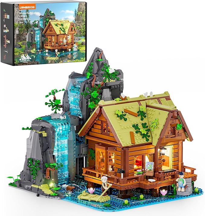 Waterfall-Cabin Lighting Building-Bricks Set by LUMIBRICKS