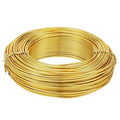 Fashewelry 180 Feet 2mm Gold Aluminum Wire Bendable Metal Craft Wire by FASHEWELRY