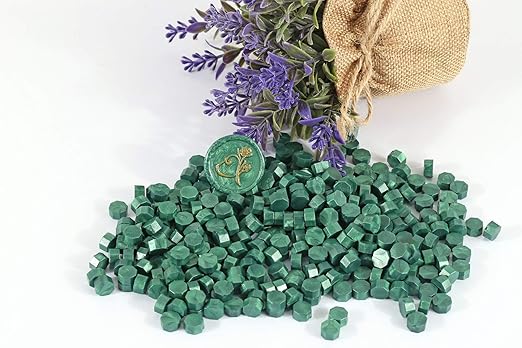 Yoption 360Pcs Metallic Green Sealing Wax Beads, Hexagon Wax Seal Beads - Image 6