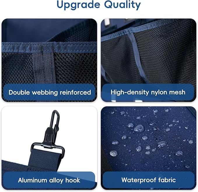 KAVIGOR Baseball/Softball Dugout Organizer - 15+ Helmet & Glove Storage Bag, Military-Grade 900D Fabric & 6 Reinforced Steel Hooks