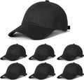 6Pack Unisex Vintage Washed Cotton Baseball Cap Soft Unconstructed Plain Blank Adjustable Size Dad Hat