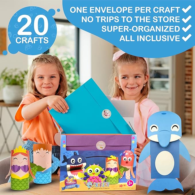 Craftikit® 20 Award-Winning Under The Sea Toddler Arts and Crafts - Image 3