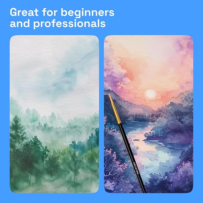 ARTISTRO Watercolor Paint Set in Portable Box, Includes Metallic and - Image 6