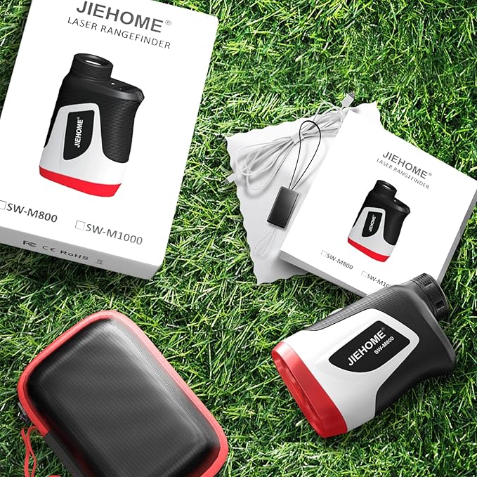 Golf Rangefinder 800/1100 Yards Range Finder with Slope Flag-Lock Vibration Continuous Scan Rechargeable - Tournament Legal Golf Laser Rangefinders Golfing Accessories for Men Women
