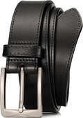 WOLFANT Men's 35mm Dress Casual Belt,100% Italian Full Grain Real Solid Leather