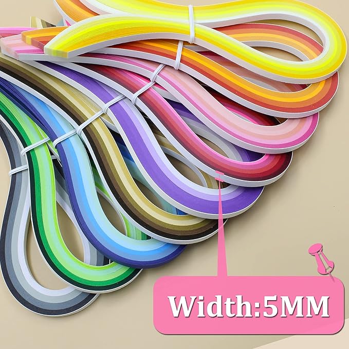 Zorfeter 9 Sets Multi-Color Quilling Paper Strips Kits 900 Strips 42 Colors - Image 4