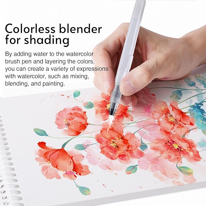 12 Colors Blendable Watercolor Markers 2025 Upgrade Double Tip Paint Pens - Image 5