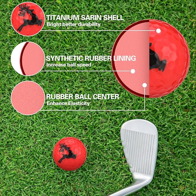 Jenaai 12 Pack Funny Golf Balls Easter Bunny Egg Colored Golf Balls Gifts, Novelty Coquette Weeding Sport Golfing Accessories for Men Women, Best Man, Bridesmaid