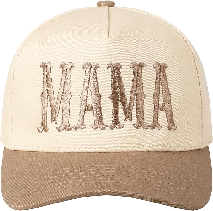 MIRMARU Two-Tone Vintage Canvas Trucker Hats for Men & Women, Adjustable Size Baseball Caps with Trendy Embroidered Design