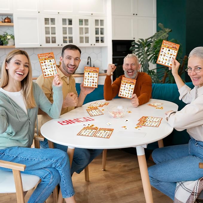 Thanksgiving Bingo Game Cards, Autumn Party Games, 24 Players Thanksgiving - Image 5