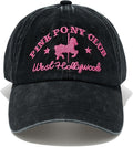 Pink Pony Club Embroidered Trucker Hat Women Baseball Cap Adjustable Cotton dad hat.