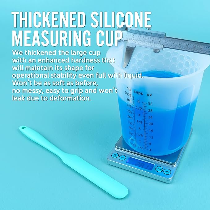 Silicone Resin Mixing 1L Measuring Cup Set - Image 5