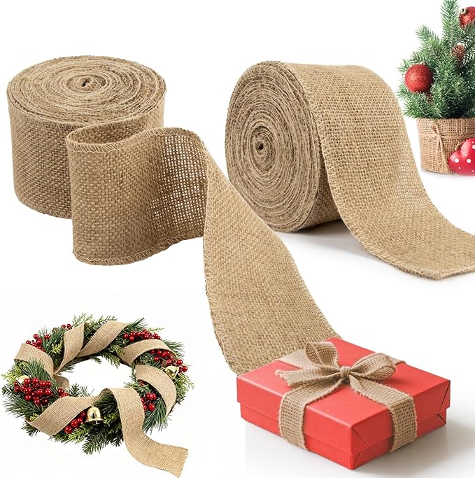 Burlap Ribbon 3 Inch Wide by Unknown