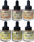 CSY art gallery Metallic Acrylic Paint Ink-Water Resistant Drawing Inks Set-24K by CSY+art+gallery