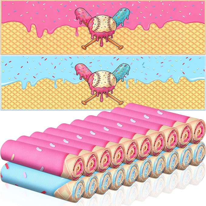 FuWeave 24 Pcs Sports Cooling Towels Baseball Basketball Softball Breathable Soccer Football Volleyball Microfiber Ice Towel Fast Drying for Party Favors Team Gift (Ice Cream Drip,40 x 12 Inch)