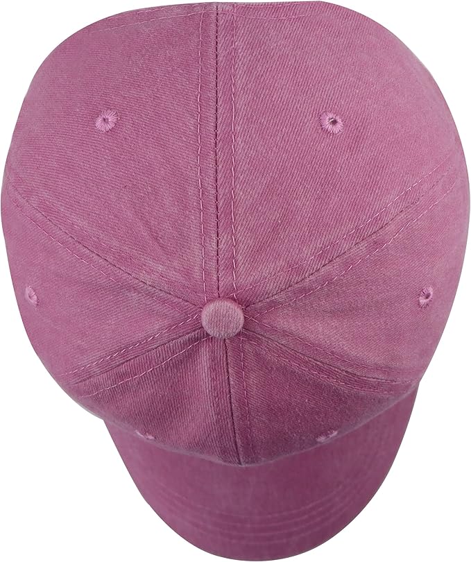 Fight Breast Cancer Hats for Women, Cotton Embroidered Pink Ribbon Little Heart Baseball Cap