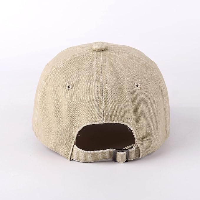LANGZHEN Unisex Baseball Cap 100% Cotton Fits Men Women Washed Denim Adjustable Dad Hat