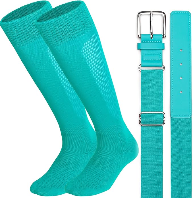 Baseball Socks and Belt Combo for Youth Adult Softball Sock Belt for Boys and Girls